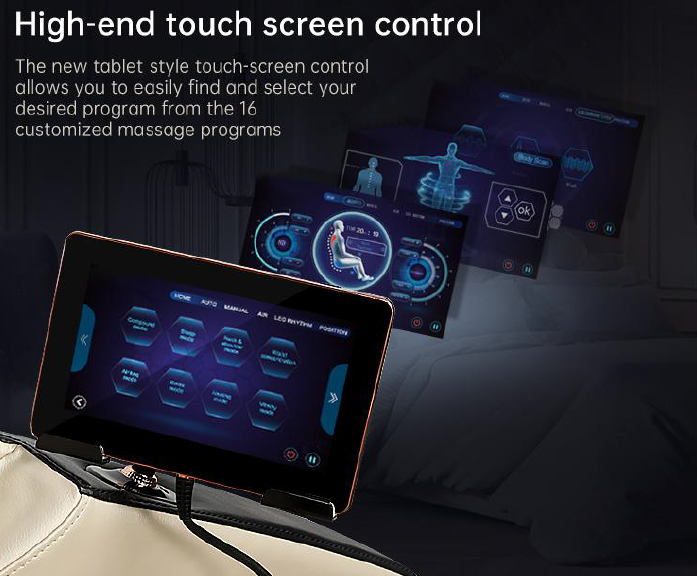 dotykové ovládanie kreslo Damico Repor 4D